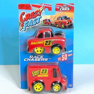 Little Tikes Crazy Fast Cars‎ 2-Pack Race Chasers, Race Car Themed Pullback Toy